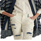 Ralph Lauren Women's Striped Cotton Fringe Trim Cardigan Blue Size Petite X Small