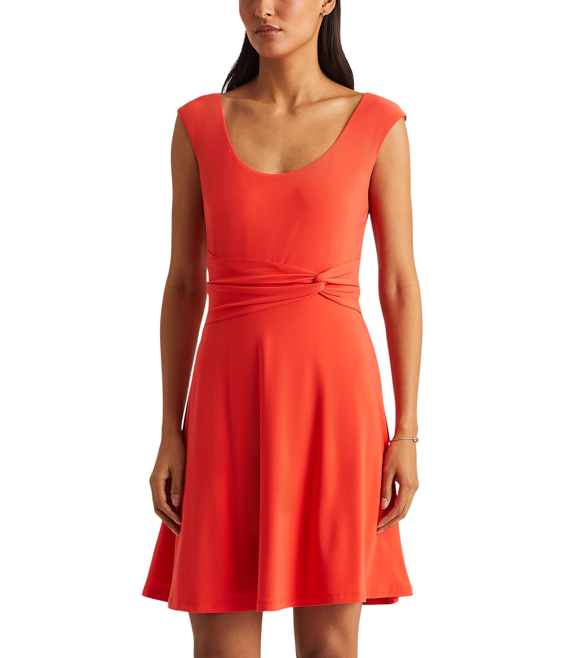 Ralph Lauren Women's Scoop Neck Jersey Dress Red Size 12
