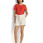 Ralph Lauren Women's Eyelet Logo Jersey Tee Orange Size Small