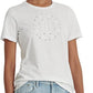 Ralph Lauren Women's Eyelet Logo Jersey Tee White Size X-Large