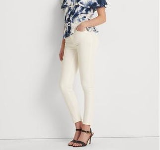 Ralph Lauren Women's Ruffled Elasticized Drawcord Waist Tie Dye Short Sleeve Off Shoulder Top White Size Medium