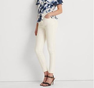 Ralph Lauren Women's Ruffled Elasticized Drawcord Waist Tie Dye Short Sleeve Off Shoulder Top White Size Medium