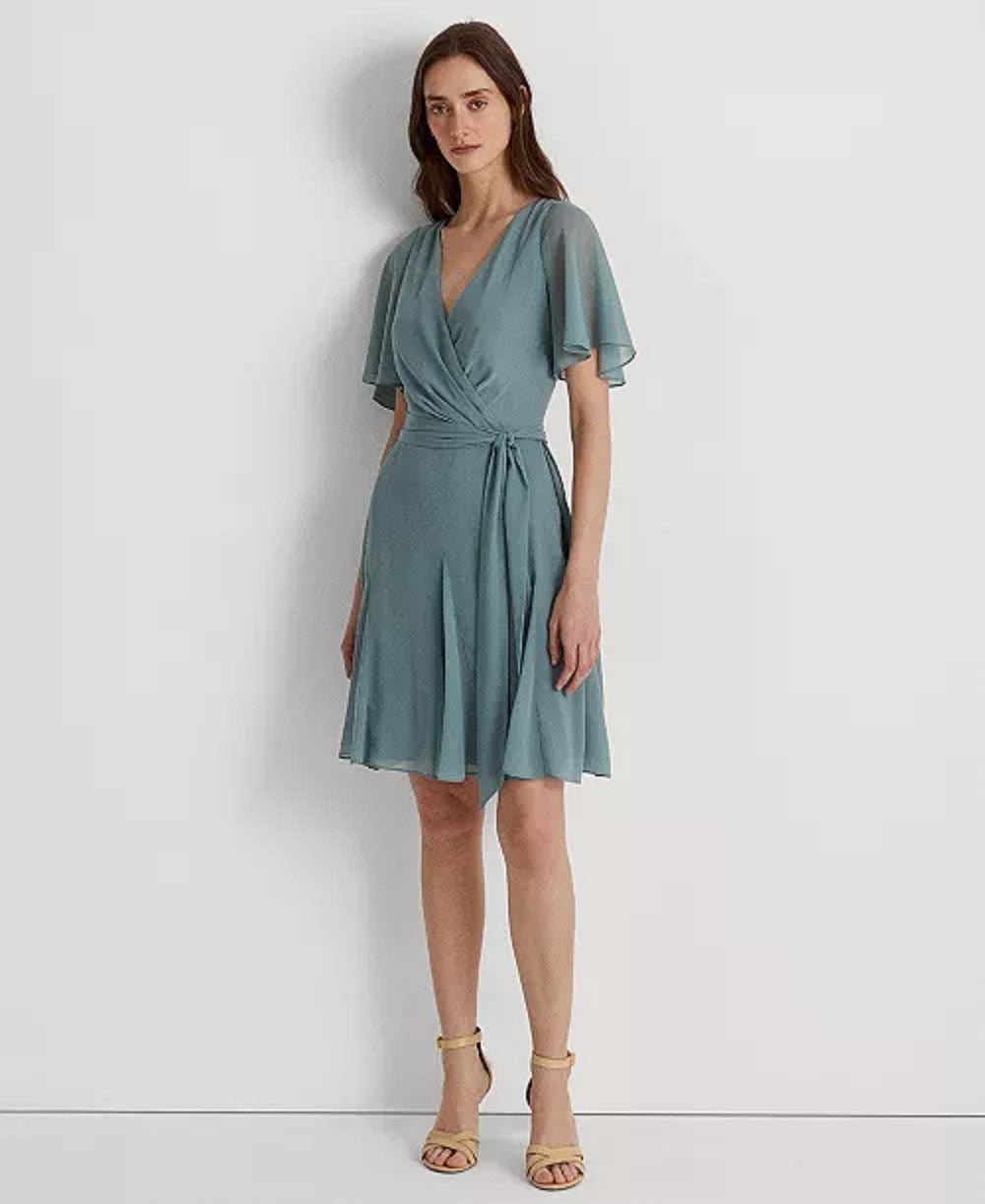 Lauren flutter cheap sleeve dress