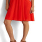 Ralph Lauren Women's Flutter Sleeve Georgette Dress Red Size 14