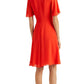 Ralph Lauren Women's Flutter Sleeve Georgette Dress Red Size 8