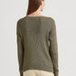 Ralph Lauren Women's Cable Knit Cotton Blend Sweater Green Size X-Small