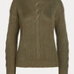 Ralph Lauren Women's Cable Knit Cotton Blend Sweater Green Size X-Small