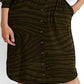 Ralph Lauren Women's Zebra Print Stretch Jersey Shirtdress Green Size Medium