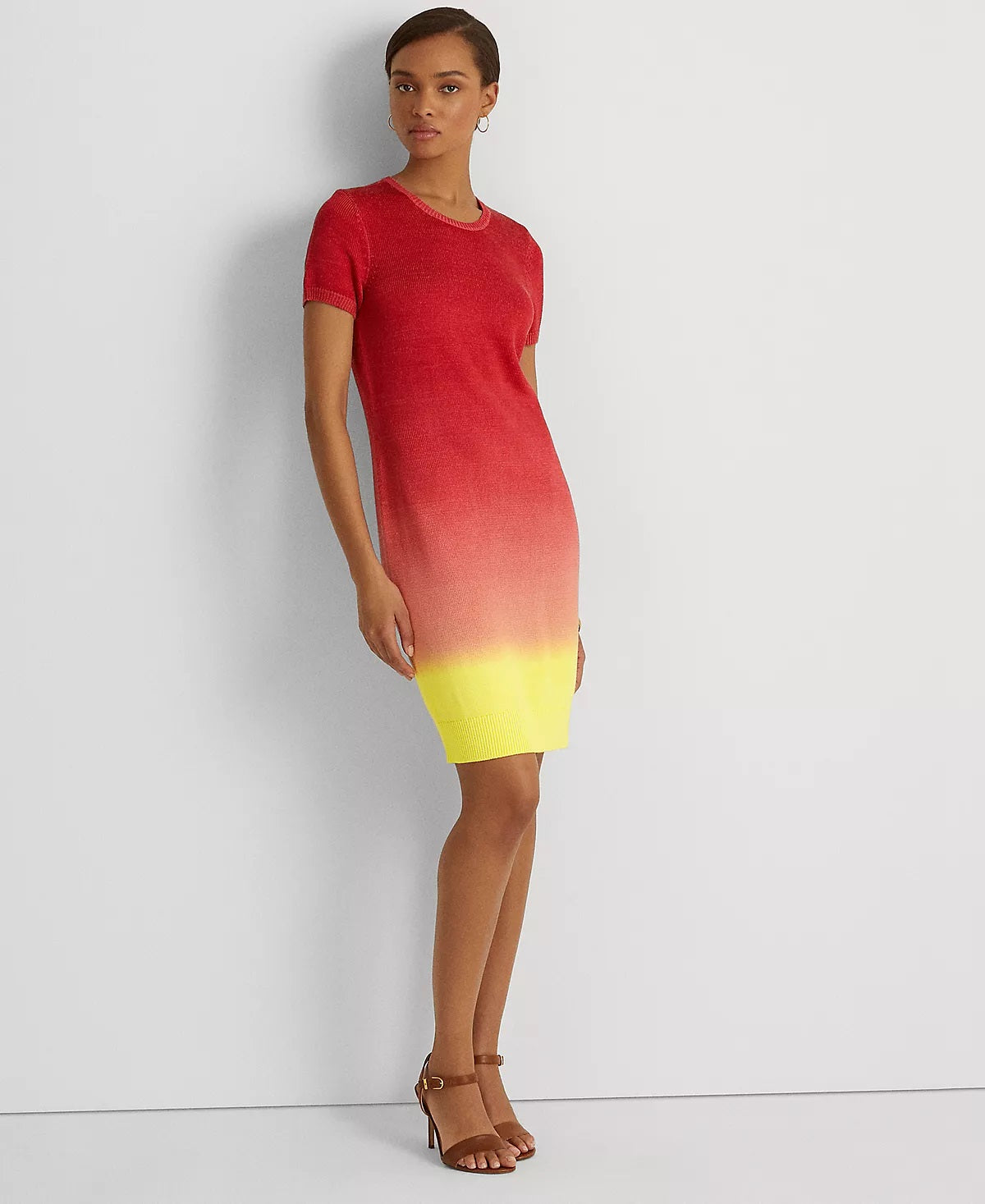 Ralph Lauren Women's Dip Dyed Short Sleeve Jersey Dress Assorted Size X-Large