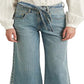 Ralph Lauren Women's Cropped Wide Leg Jeans Blue Size 6