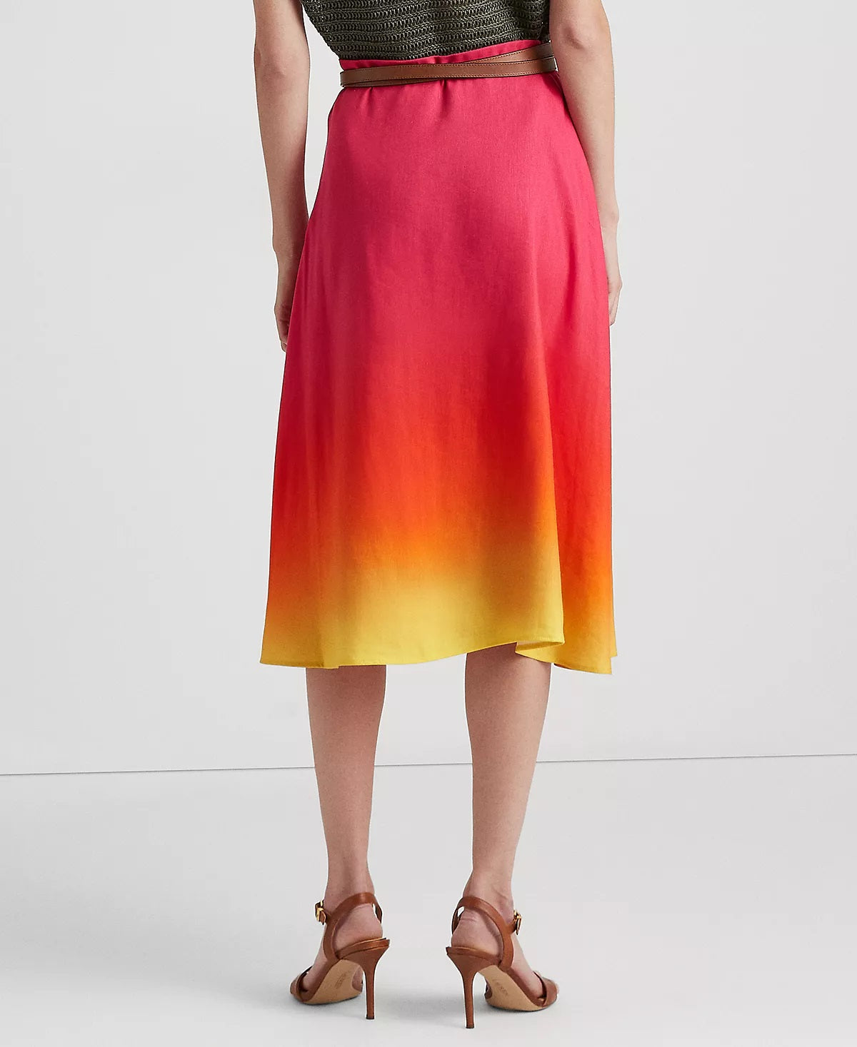 Ralph Lauren Women's Ombre Linen Blend Midi Skirt Assorted Size 10