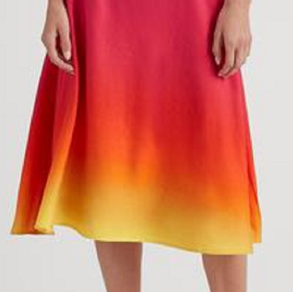 Ralph Lauren Women's Ombre Linen Blend Midi Skirt Assorted Size 16