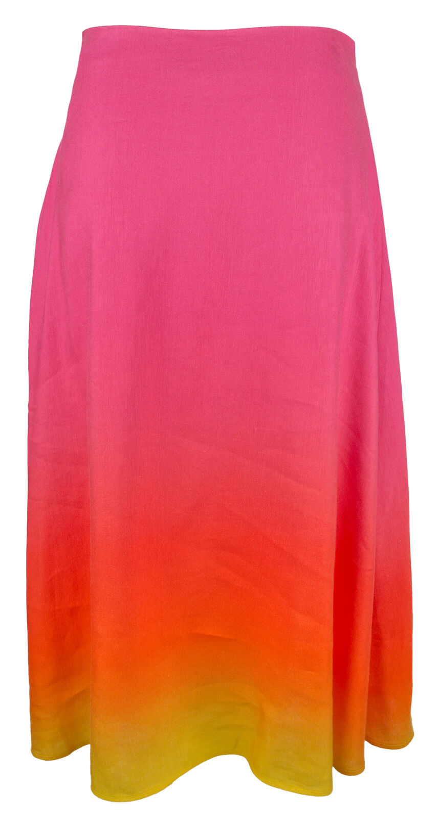 Ralph Lauren Women's Ombre Linen Blend Midi Skirt Pink Size 6