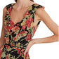 Ralph Lauren Women's Floral Crinkle Georgette Dress Black Size 14