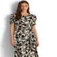 Ralph Lauren Women's Printed Bubble Crepe Dress White Size 10