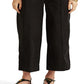 Ralph Lauren Women's Micro Sanded Twill Belted Wide Leg Pants Black Size 8