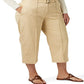Ralph Lauren Women's Micro Sanded Twill Belted Wide Leg Pants Brown Size Petite Small