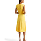 Ralph Lauren Women's Twist Front Jersey Dress Yellow Size 12