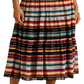 Ralph Lauren Women's Striped Crinkle Georgette Skirt Black Size 10