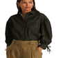 Ralph Lauren Women's Denim Blouson Sleeve Blouse Black Size Medium