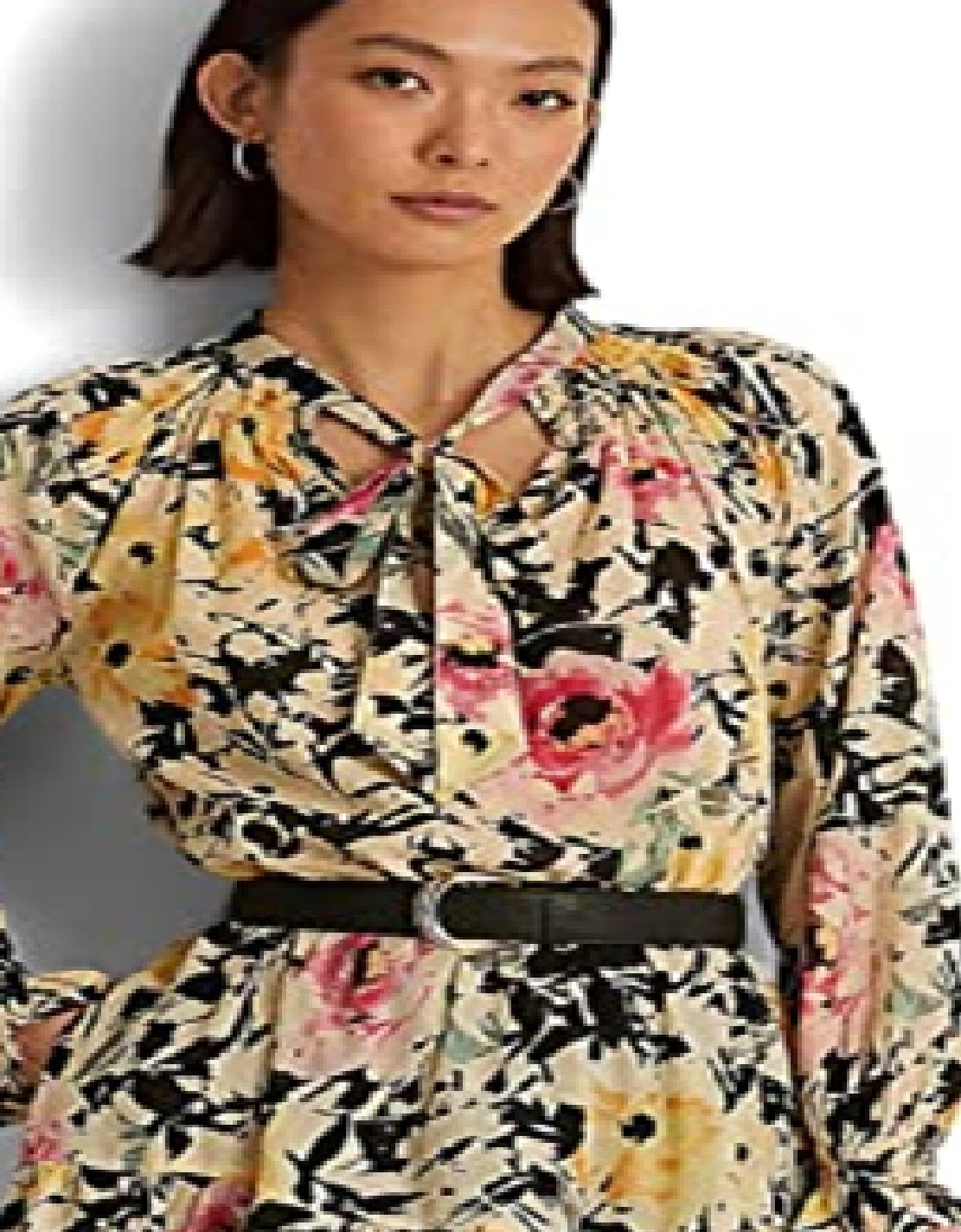 Ralph Lauren Women's Floral Cotton Voile Dress Yellow Size 6