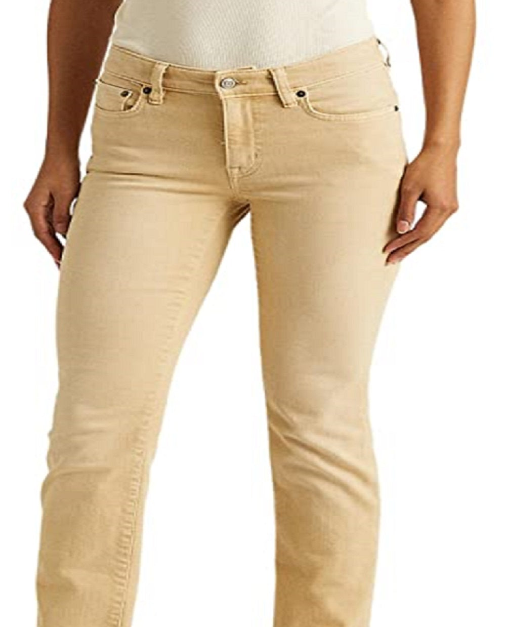 Ralph Lauren Women's Mid Rise Straight Jeans Brown Size 2Petite
