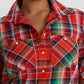 Ralph Lauren Women's Cotton Madras Shirt Orange Size 2X