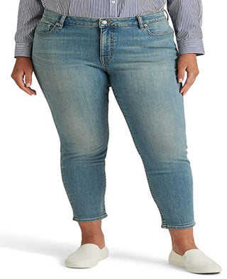 Ralph Lauren Women's High Rise Skinny Ankle Jeans Blue Size 16W