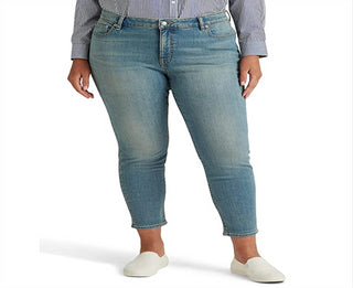 Ralph Lauren Women's High Rise Skinny Ankle Jeans Blue Size 22W