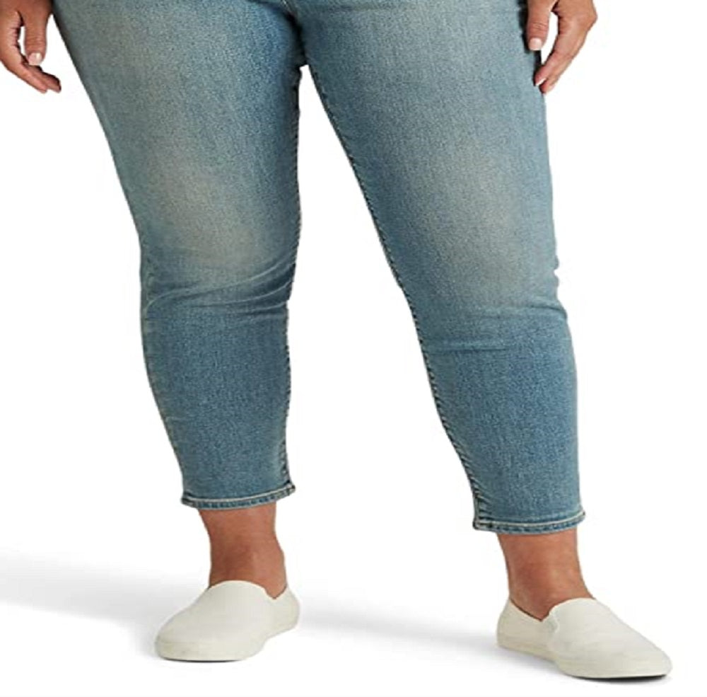 Ralph Lauren Women's High Rise Skinny Ankle Jeans Blue Size 22W