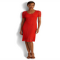 Ralph Lauren Women's Pointelle Short Sleeve Dress Orange Size Petite Small