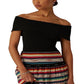 Ralph Lauren Women's Off Shoulder Sweater Black Size Petite X-Small