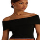 Ralph Lauren Women's Off Shoulder Sweater Black Size Petite X-Small