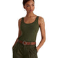 Ralph Lauren Women's Cotton Blend Tank Top Green Size Large