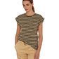 Ralph Lauren Women's Striped Stretch Cotton Tee Green Size Large