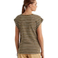 Ralph Lauren Women's Striped Stretch Cotton Tee Green Size Large