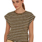 Ralph Lauren Women's Striped Stretch Cotton Tee Green Size Large