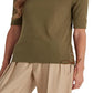Ralph Lauren Women's Stretch Cotton Boatneck Top Green Size X-Large