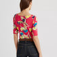 Ralph Lauren Women's Stretch Cotton Boatneck Top Pink Size Small