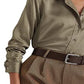 Ralph Lauren Women's Satin Charmeuse Shirt Green Size Small