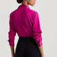 Ralph Lauren Women's Satin Charmeuse Shirt Pink Size X-Small