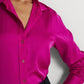 Ralph Lauren Women's Satin Charmeuse Shirt Pink Size X-Small