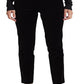 Ralph Lauren Women's Stretch Velvet Skinny Ankle Pants Black Size 8