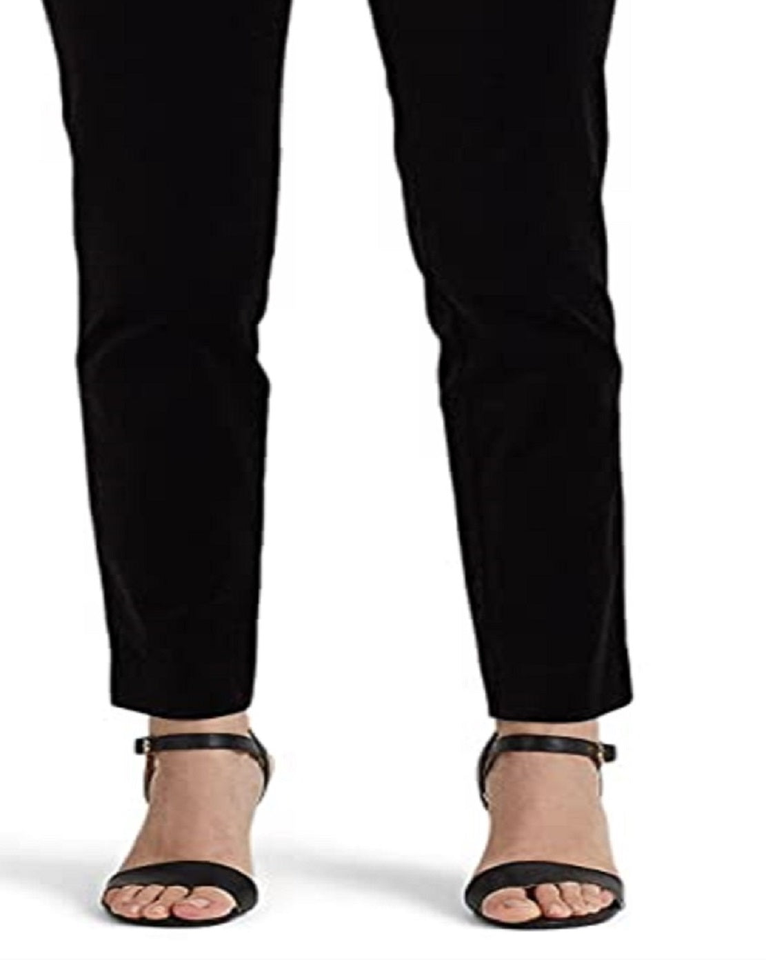 Ralph Lauren Women's Stretch Velvet Skinny Ankle Pants Black Size 8