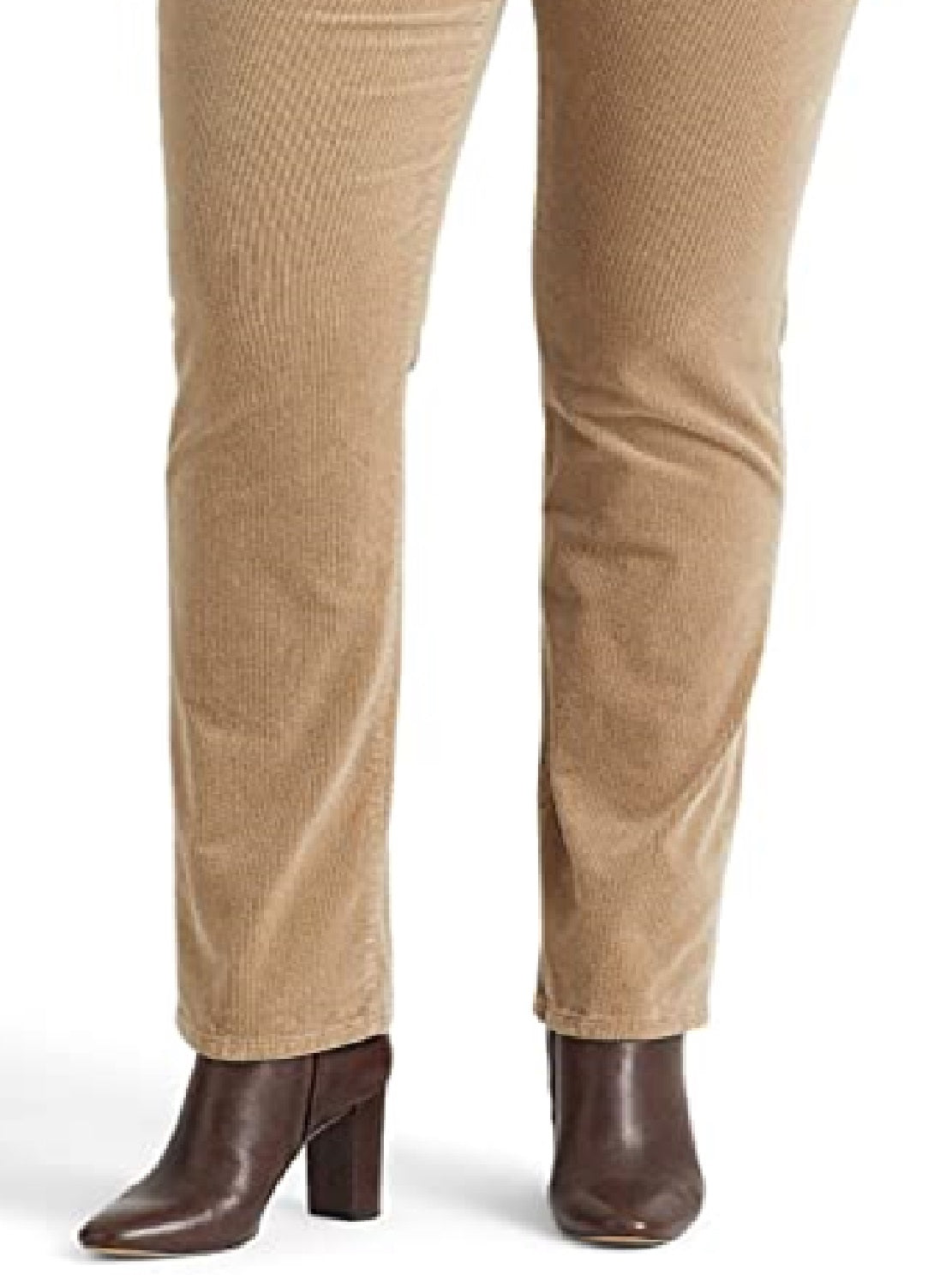 Ralph Lauren Women's Corduroy Mid Rise Straight Pant Brown Size 22W