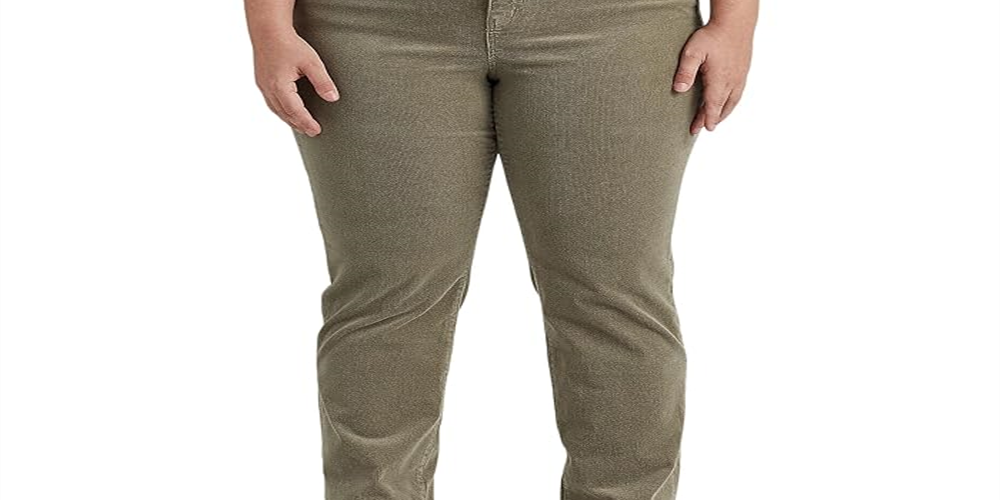 Ralph Lauren Men's Corduroy Mid Rise Straight Pant Green Size 16W