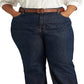 Ralph Lauren Women's High Rise Relaxed Straight Jean Blue Size 20W