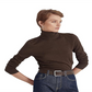 Ralph Lauren Women's Silk Blend Turtleneck Brown Size X-Large