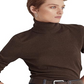 Ralph Lauren Women's Silk Blend Turtleneck Brown Size X-Large