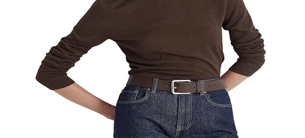 Ralph Lauren Women's Silk Blend Turtleneck Brown Size X-Large